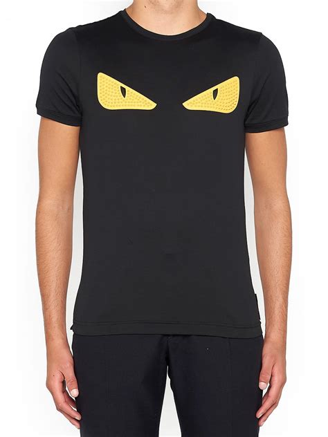 fendi t shirt monster eyes blaxk|Fendi blue t shirts.